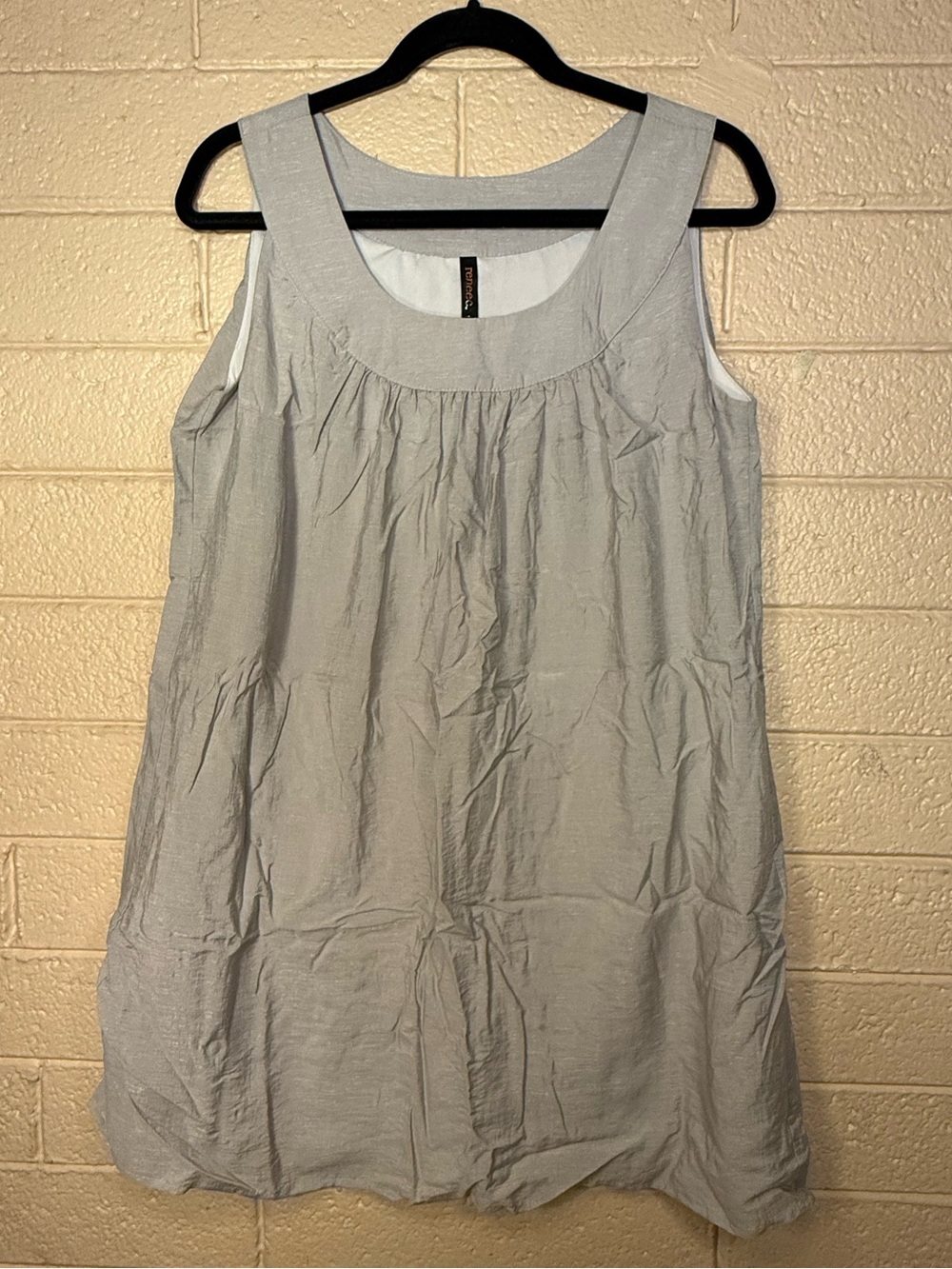 Renee C. Light Grey Scoop Neck Tunic